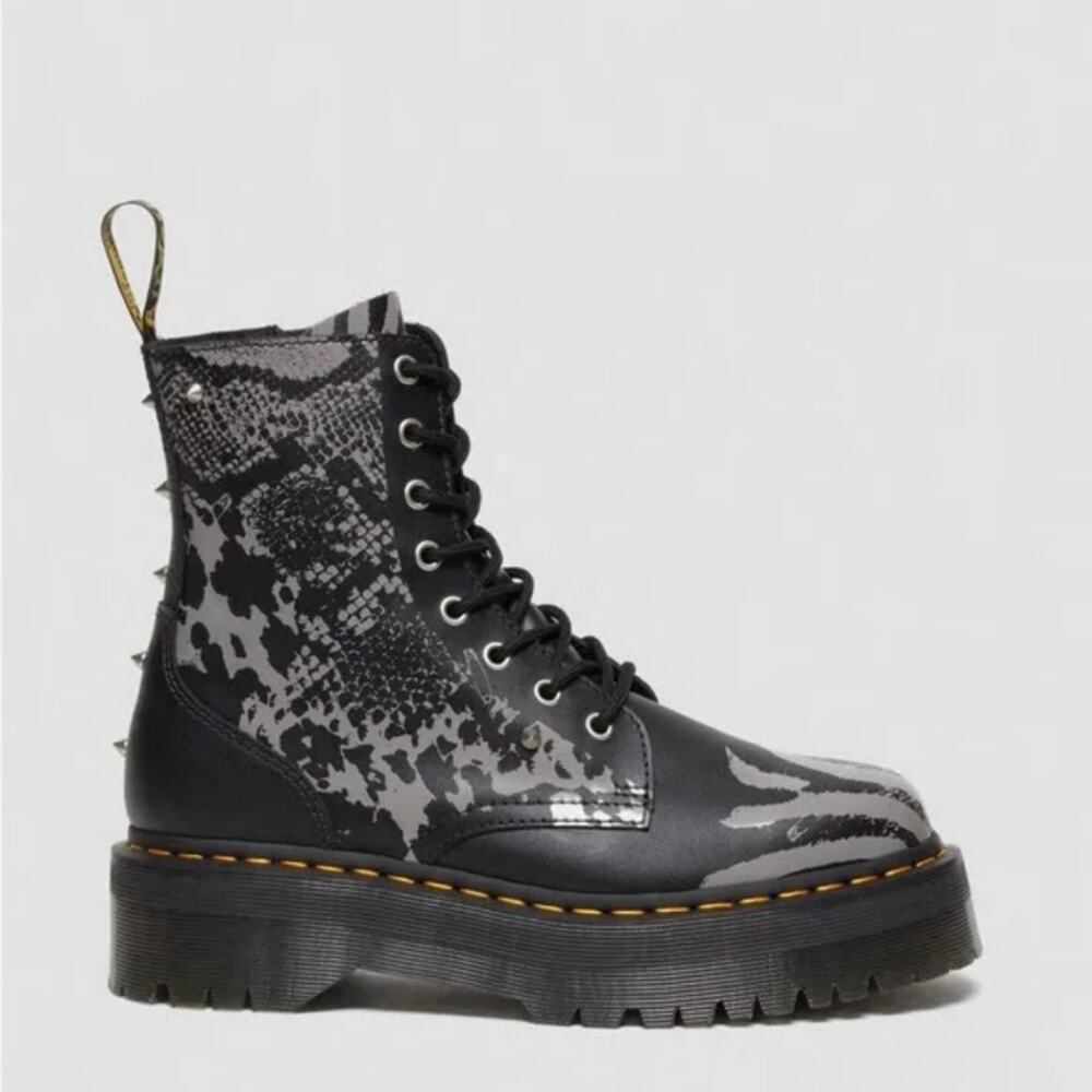 Dr. Martens Jadon Animal Clash Print Leather Unisex Boots men's 5 women's 6 new! - Picture 3 of 10